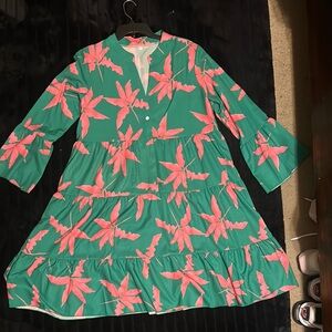Floral Green and Pink women’s Dress